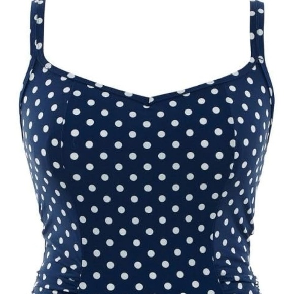 Panache Anya Spot One-Piece Underwire Swimsuit (SW1010)- Navy/Ivory - Size 34 - Picture 3 of 7